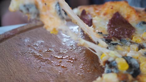 delicious turkish pizza with melted cheese
