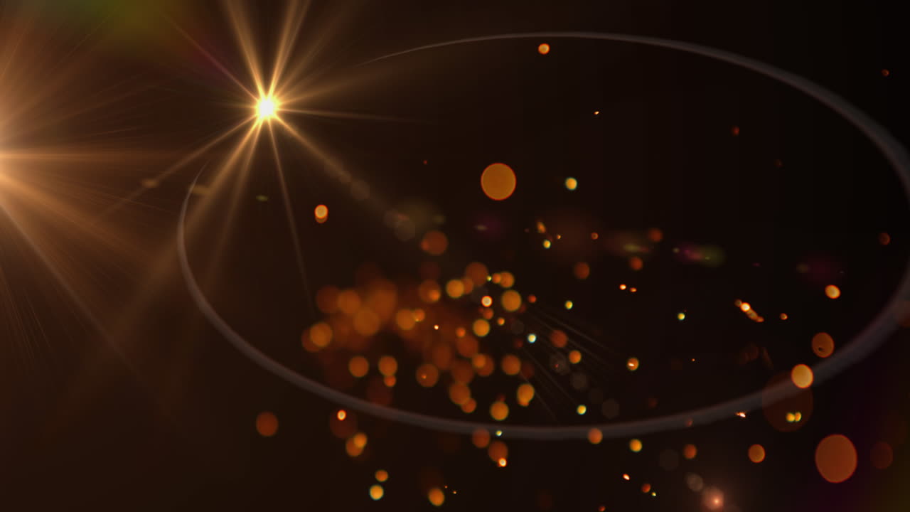 검은 바탕에 빛의 반점과 빛의 반점이 빛나는 오렌지색 반 ⁇ 불