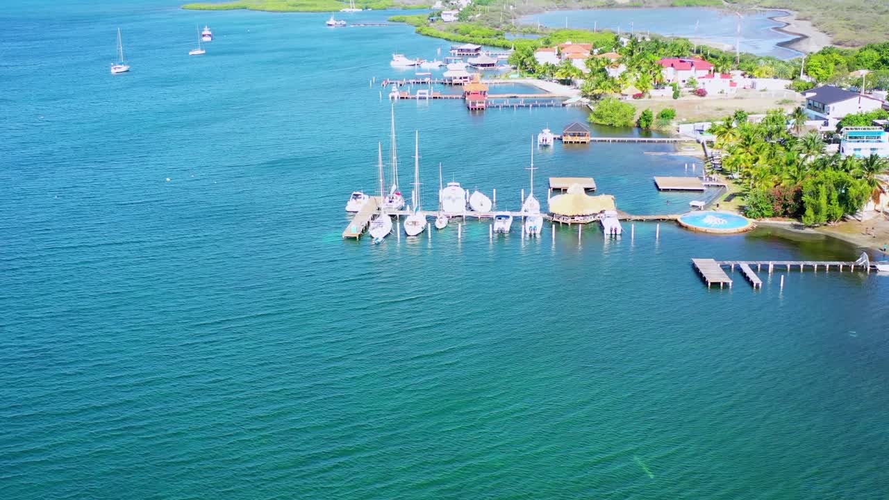 Aerial forward of Las Calderas Bani in Dominican Republic