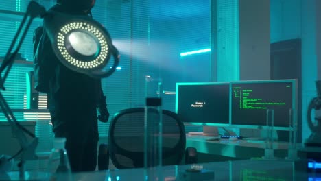 Hacker in a lab