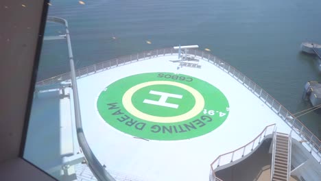 helipad on a cruise for landing helicopter