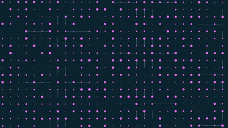 patrón de cuadrícula de puntos simétricos brillantes sobre un fondo oscuro