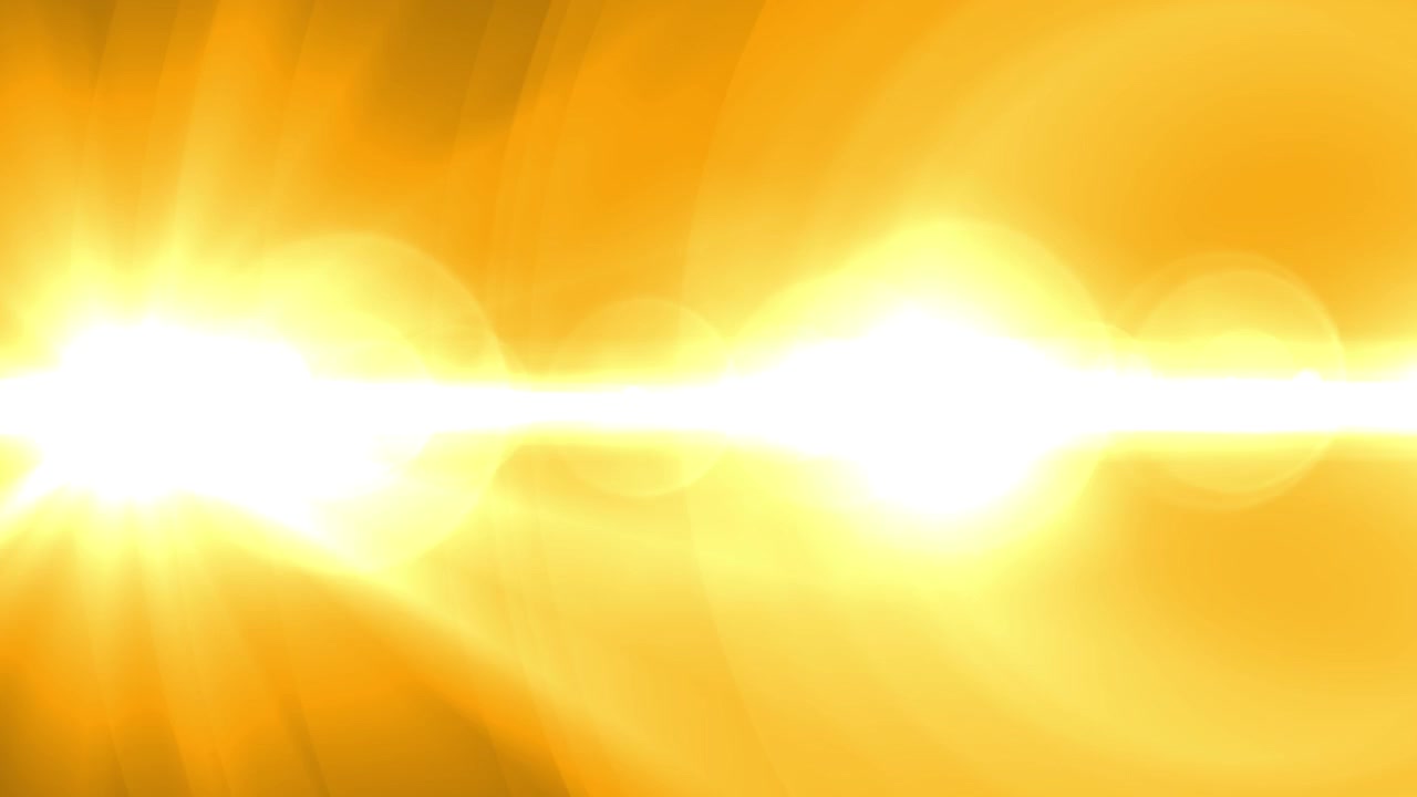 Transição de Efeito Flare Óptico Dourado em Fundo Preto