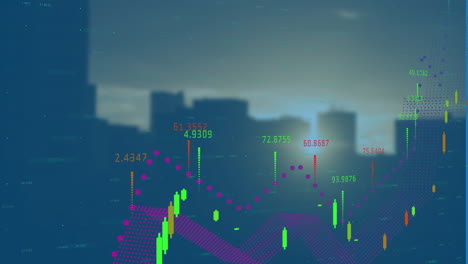 Animation-of-financial-data-processing-over-landscape