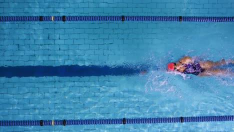 swimmer training in a swimming pool