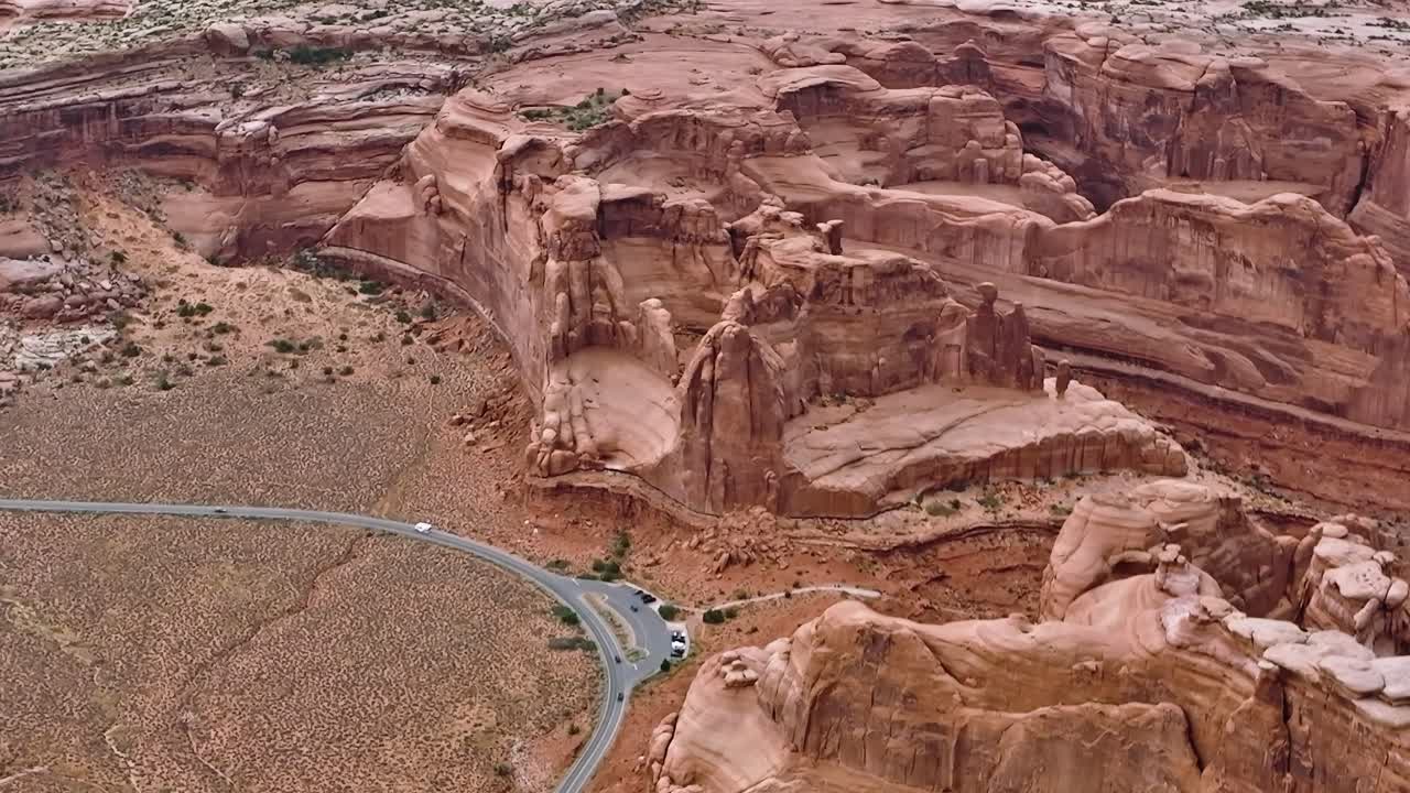 Paesaggi con formazioni rocciose nella Moab Valley, Utah, USA