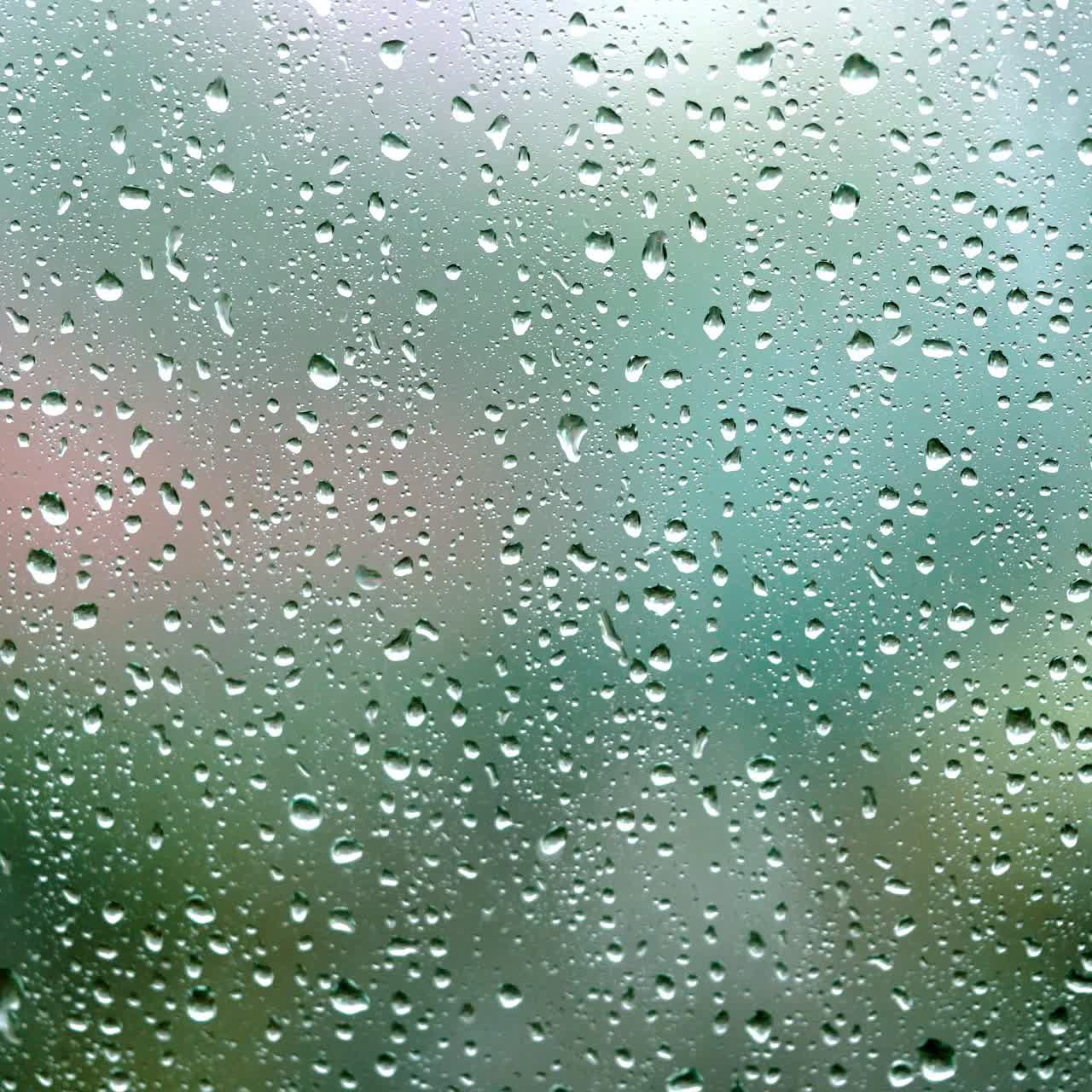 Rain drops on the glass