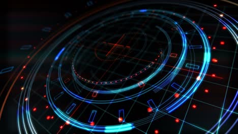 animación de la interfaz tecnológica abstracta