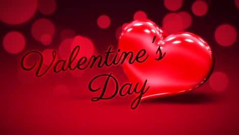 Texto-Del-Día-De-San-Valentín-Y-Movimiento-Corazón-Romántico-En-El-Amor