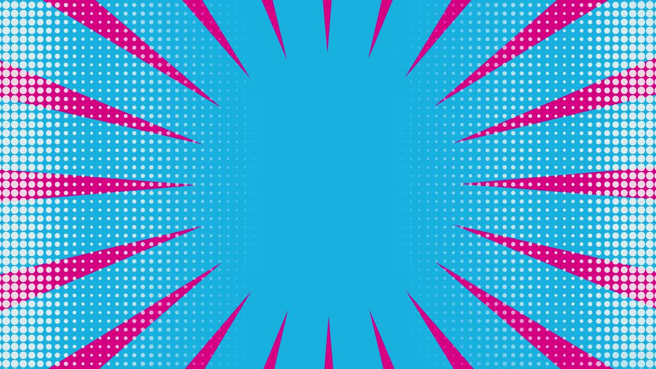 fondo de arte pop con puntos y líneas de velocidad.