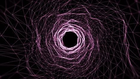 abstract glowing lines in a seamless loop motion graphics tunnel. futuristic loop animation on dark background