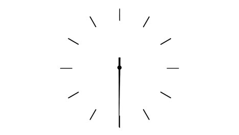 4k clock spinning, watch animation on white background