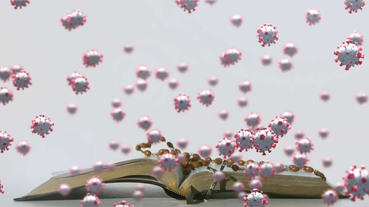 코로나19 세포가 성경에 대한  ⁇ 주기도를 반대하고 있습니다.