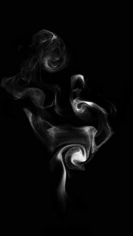 abstract white particle flow on black background