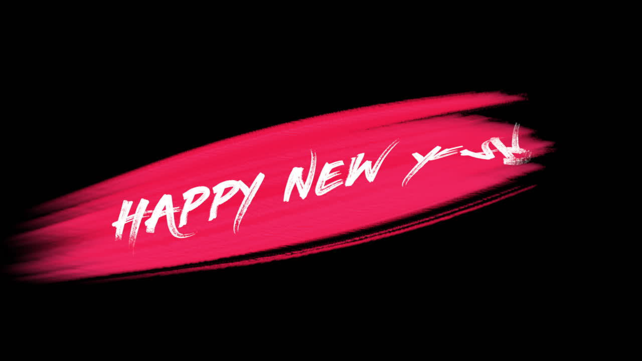 녹색 패션 및 브러시 배경 2에 애니메이션 소개 텍스트 새해 복 많이 받으세요