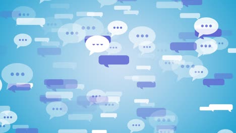 social media speech bubbles 4k resolution looping spin background