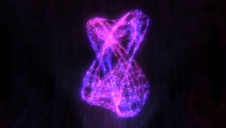 abstract futuristic rotating 3d holographic light network graph - 4k seamless loop motion background animation