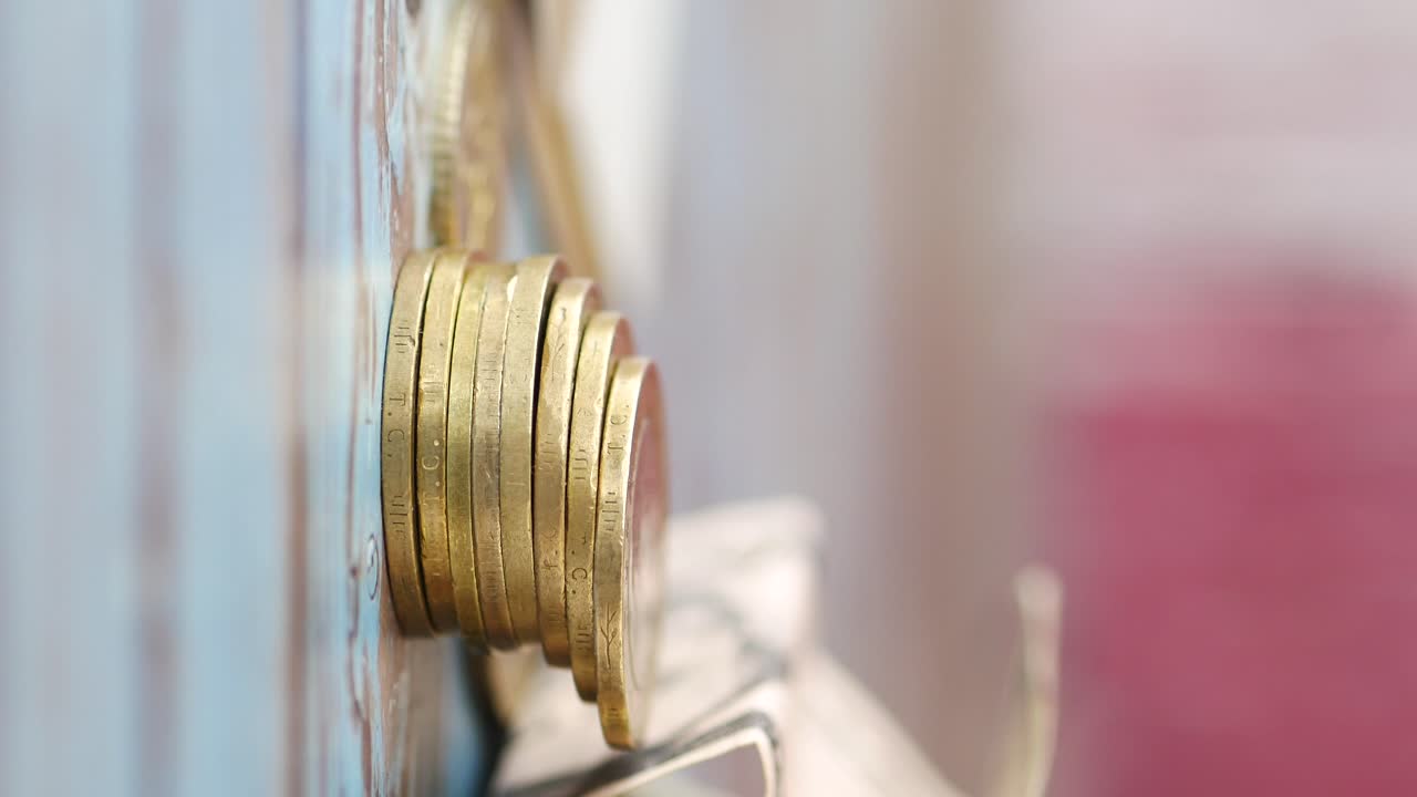 Stacked Coins and Money