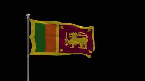 sri lanka varias banderas ondeando la bandera nacional en el poste, la bandera de la mesa