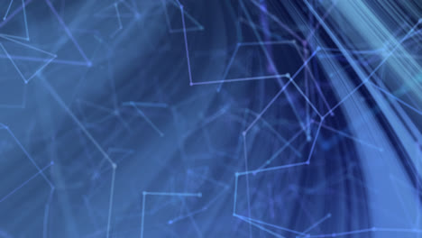 animación de constelaciones sobre fondo azul con líneas