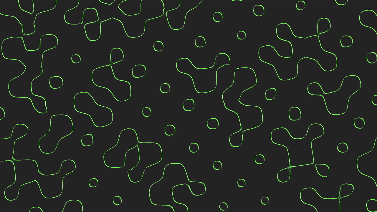 Monochromatic liquid green geometric shapes pattern