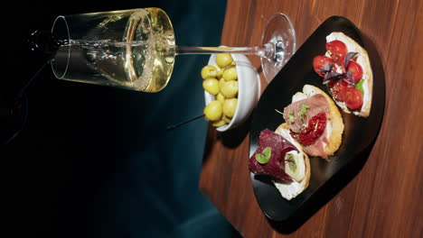 wine and appetizers