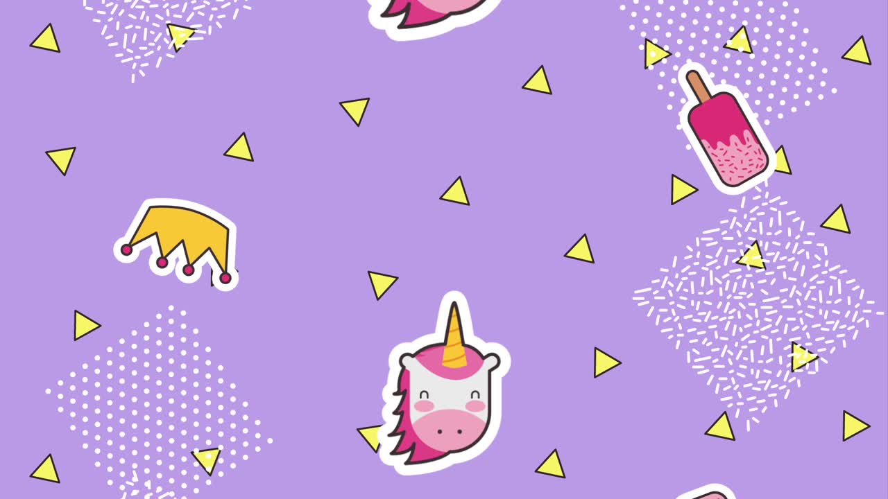 animación al estilo de memphis