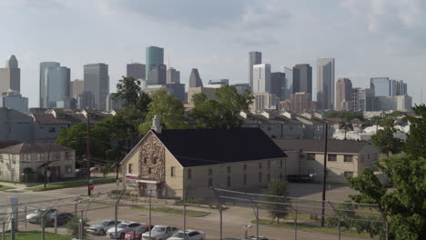 Establishing-shot-of-downtown-Houston-from-from-historic-Third-Ward-area