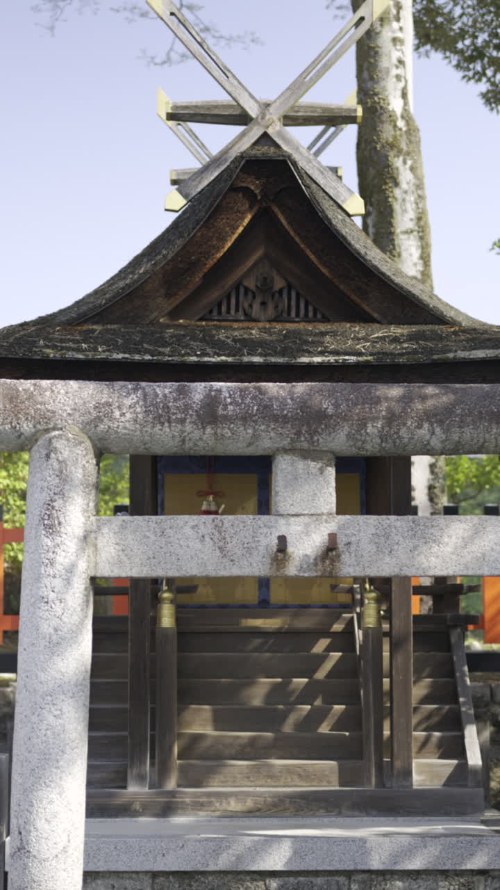 Explore the serene pathways of Fushimi Inari Shrine with vibrant torii gates in view during a sunny afternoon