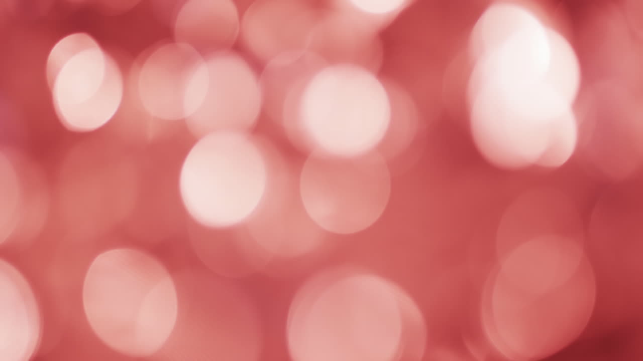 video de puntos de luz bokeh blancos y rojos parpadeantes con espacio de copia