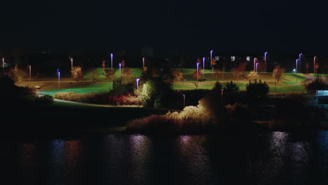 evening view of pae park, tallinn, estonia