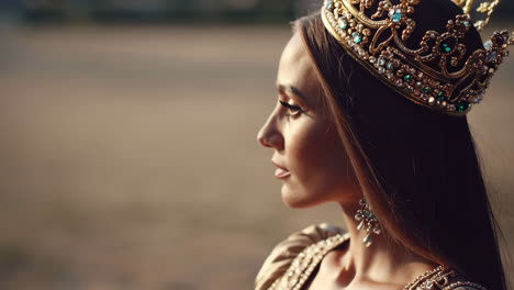 a woman wearing a crown