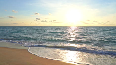 slow-motion of sea waves crashing on empty beach