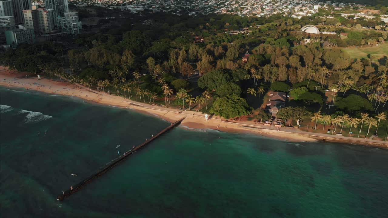 Riprese aeree con drone di Honolulu, Hawaii