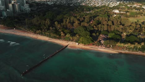 aerial drone footage of honolulu, hawaii