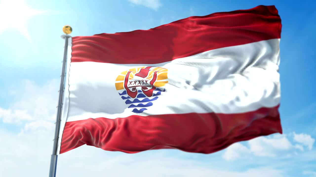 프랑스 폴리네시아의 발은 3d 렌더링 영상으로 완벽하게 여 있습니다.