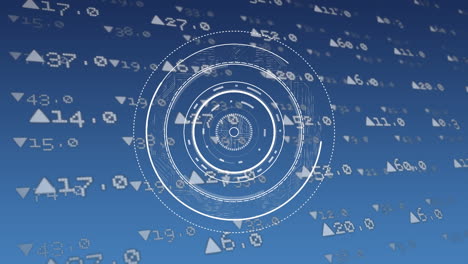 stock market numbers on a screen