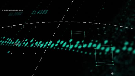 Animation-of-numbers,-networks-of-connections-and-data-processing