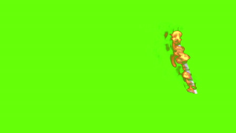 2000 albanian lek banknote burning on green screen