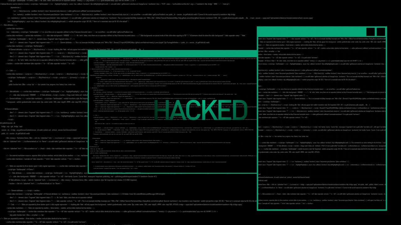 4k Hacker text animation 04