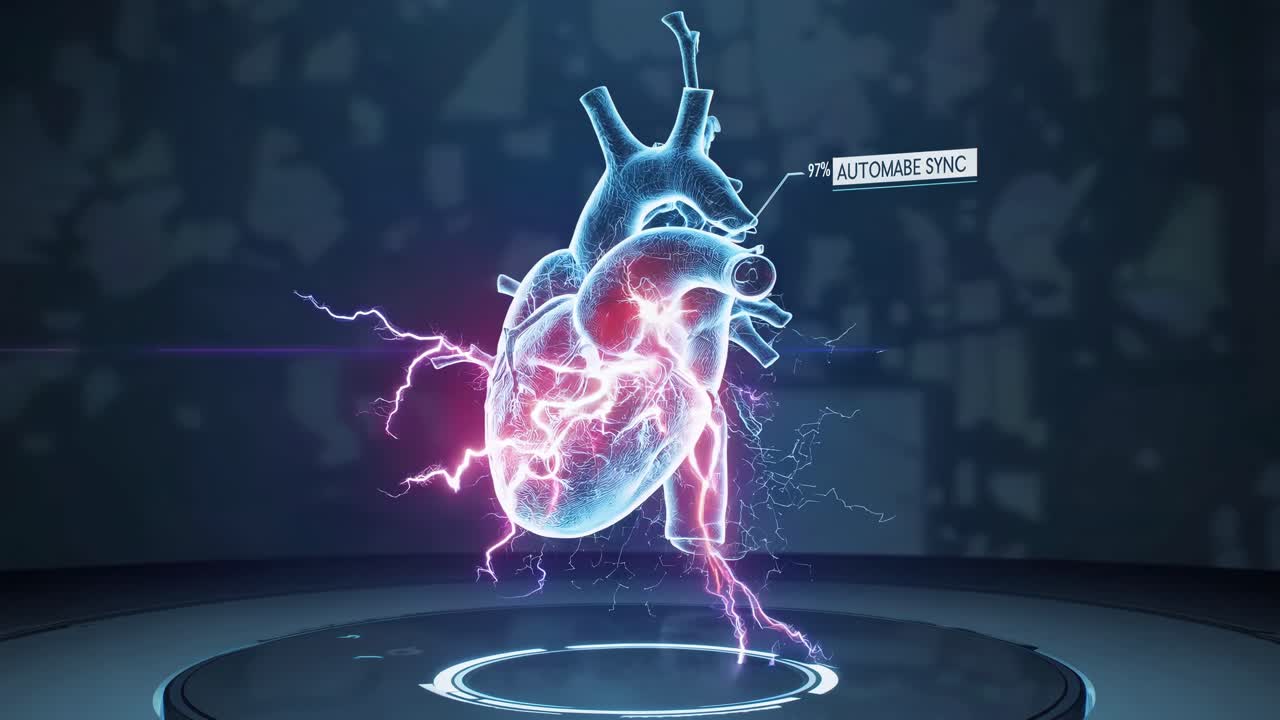 3D Model of a Human Heart with Electrical Activity