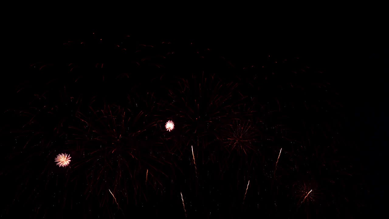 Beautiful colourful fire work display at night for celebration in festival