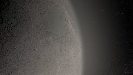 gray planet surface in outer space