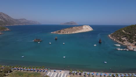 island mediterranean aerial view