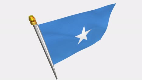 video de bucle de la bandera de somalia revoloteando en el viento, video en cámara lenta de 4k, con canal alfa