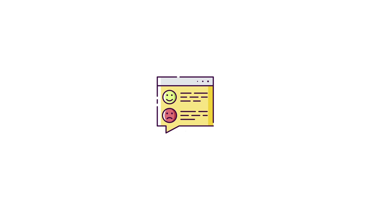 Animated Feedback Icon with Happy and Sad Emojis