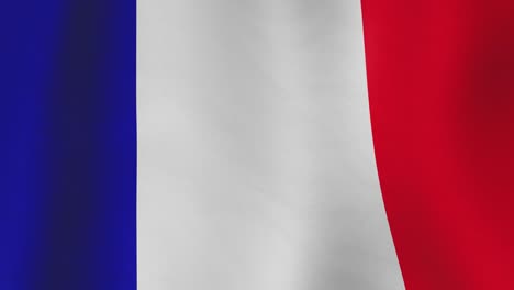 bandera de francia de fondo ondeando en pantalla completa estandarte - bucle de animación de video sin fisuras