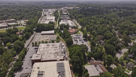 Atlanta-Georgia-Aerial-v979-birds-eye-view-drone-flyover-White-+-Lee-mixed-use-developments-building-complex-in-West-End-along-the-Beltline-westside-trail---Shot-with-Mavic-3-Pro-Cine---August-2023