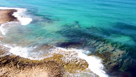 waves hitting the shores in cyprus