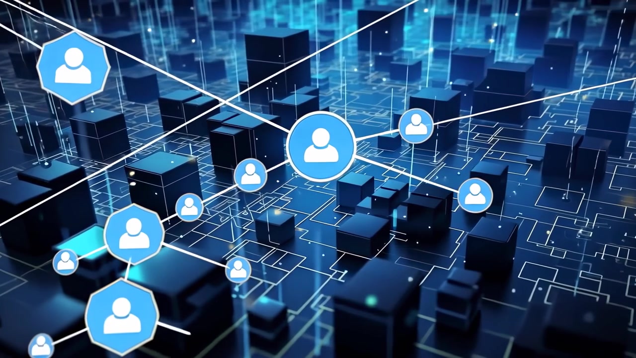 Expanding Digital Network with User Icons and Data Connections